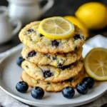 Blueberry Lemon Cookie Recipe: Easy, Zesty & Chewy Favorite 6 Blueberry lemon cookies served on a plate