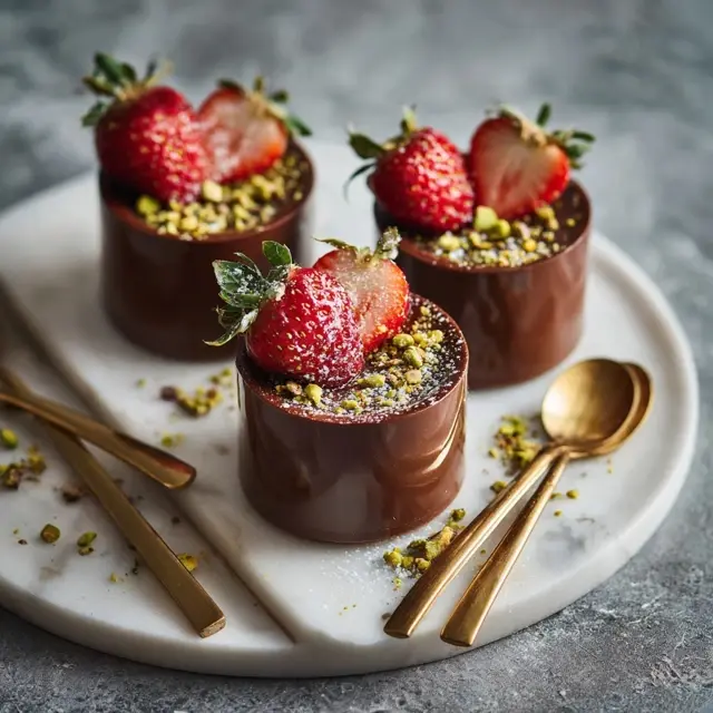 Dubai Chocolate Strawberry Cup: Crunchy, Creamy, and Easy to Make 9 Dubai Chocolate Strawberry Cup Presentation